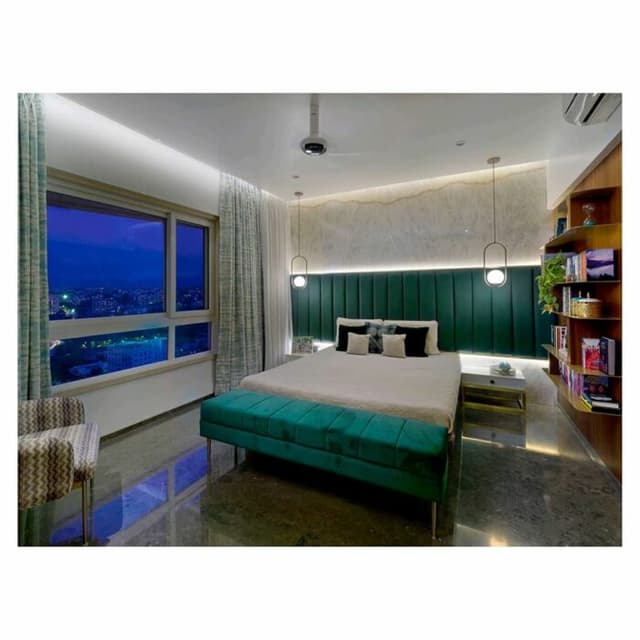 Contemporary Styled Bedroom with Wooden Double Bed with Storage below – 2 Contemporary Styled Bedroom with Wooden Double Bed with Storage below - 2