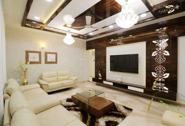 Living Room incorporating Of-White Leather Upholstered Sofa Set, Glass Center Table with Wooden Shelf below – 2 Living Room incorporating Of-White Leather Upholstered Sofa Set, Glass Center Table with Wooden Shelf below