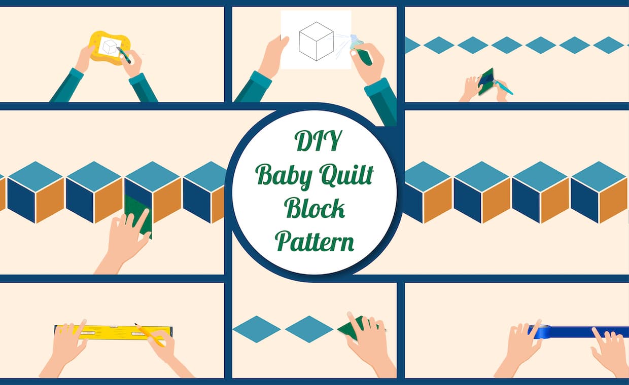 Baby quilt block pattern Baby quilt block pattern