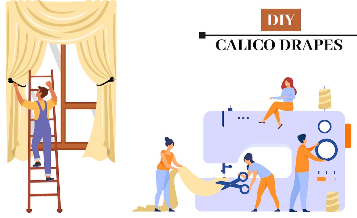 Calico Drapes DIY Calico Drapes DIY