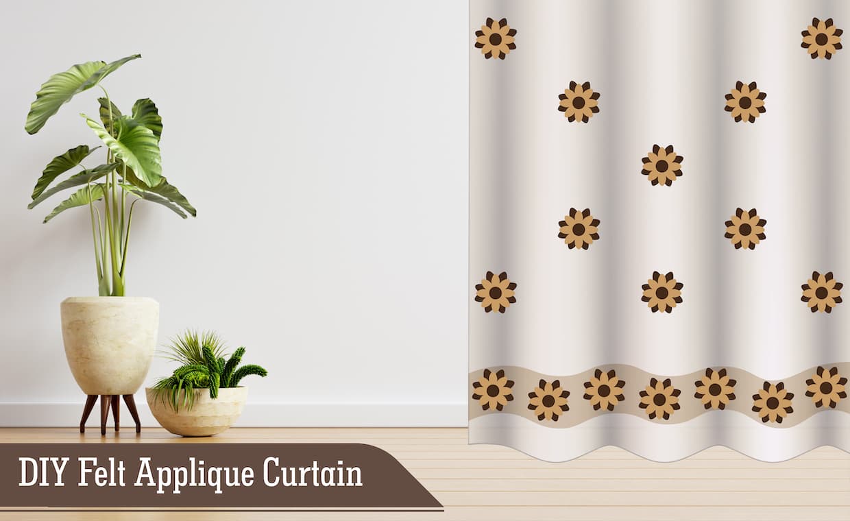 DIY Felt applique curtain DIY Felt applique curtain