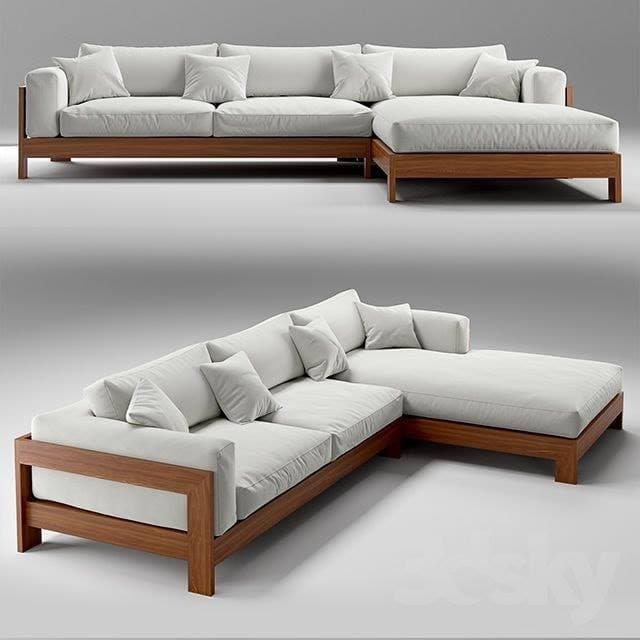 A contemporary wooden sofa A contemporary wooden sofa