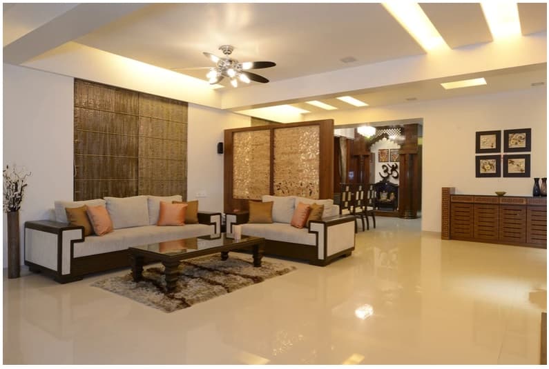 A crème and brown living room with a modern touch A crème and brown living room with a modern touch