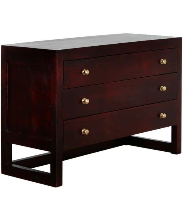 A dark-tinted wooden matt-finished table A dark-tinted wooden matt-finished table