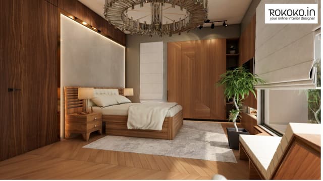 A wooden rustic bedroom A wooden rustic bedroom