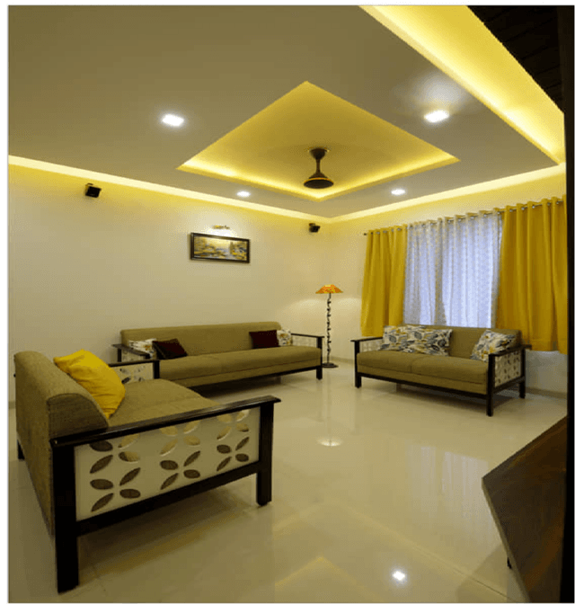 A yellow theme vibrant living room A yellow theme vibrant living room
