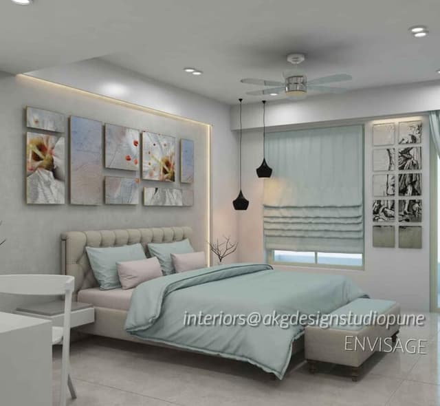 Sparkling white bedroom with white marble tiles Sparkling white bedroom with white marble tiles