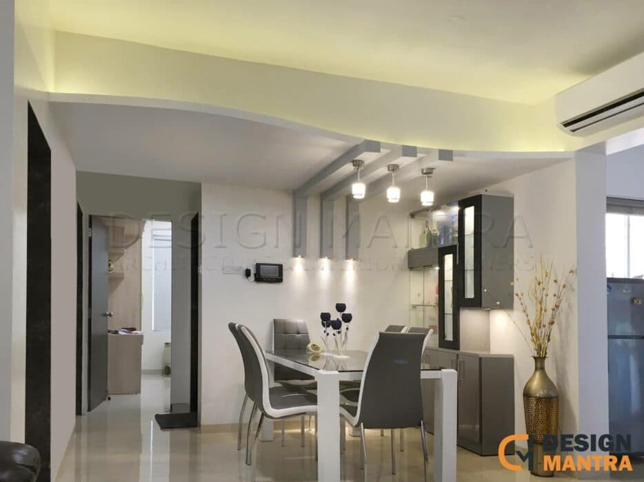 White and grey dining room White and grey dining room