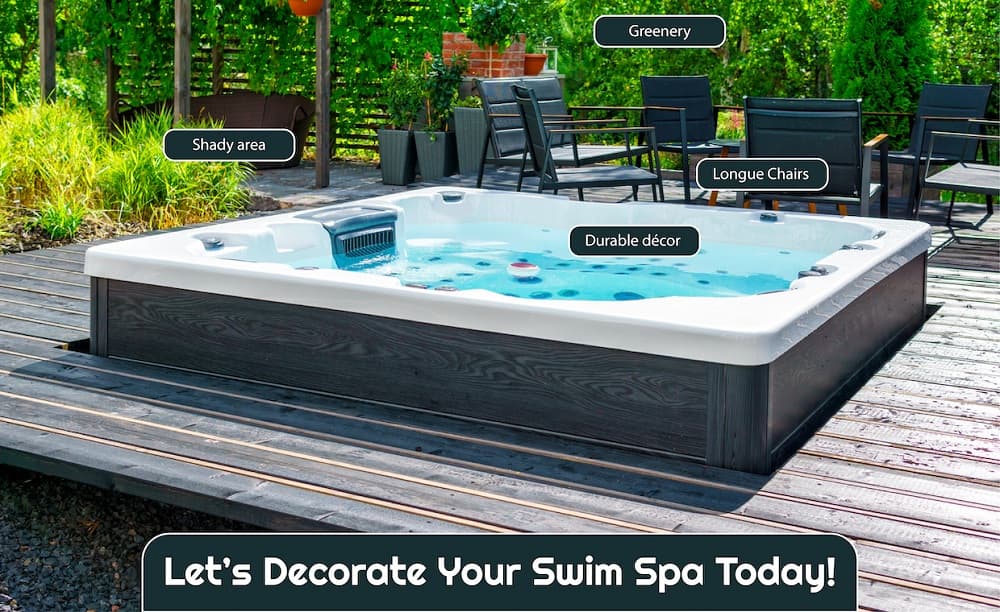 Decorating a swim spa Decorating a swim spa