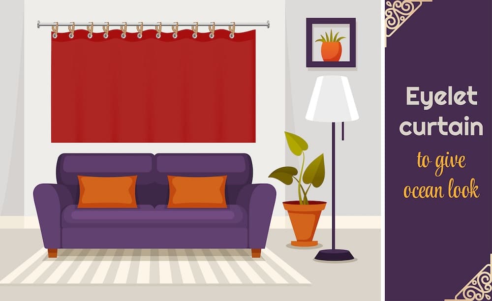 Eyelet Curtain To Give Ocean Look Eyelet Curtain To Give Ocean Look