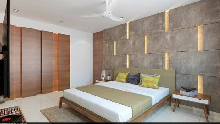 A wooden feel minimalistic bedroom A wooden feel minimalistic bedroom