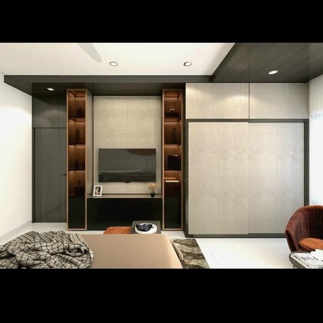 Contemporary Style Bedroom with a King Size Bed – 1 Contemporary Style Bedroom with a King Size Bed - 1