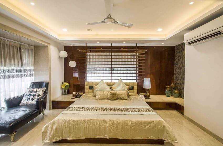 Bedroom has Brown and Beige as Main Colours Bedroom has Brown and Beige as Main Colours