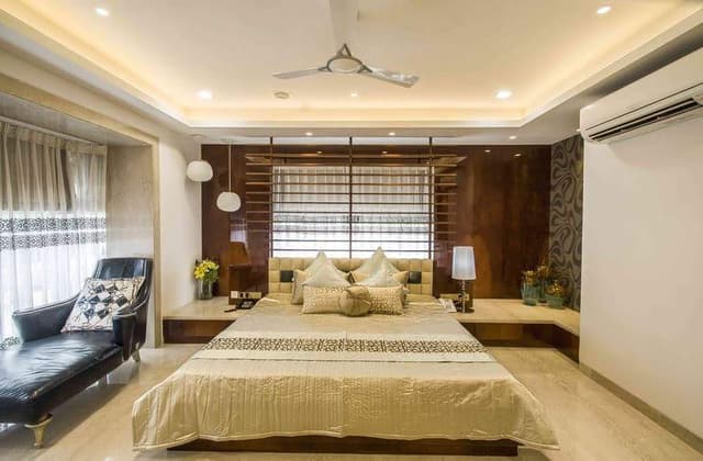 Bedroom has Brown and Beige as Main Colours Bedroom has Brown and Beige as Main Colours