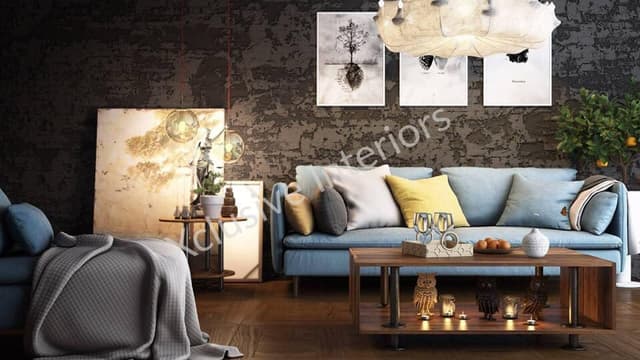 3 Seater Pale Blue Upholstered Sofa 3 Seater Pale Blue Upholstered Sofa