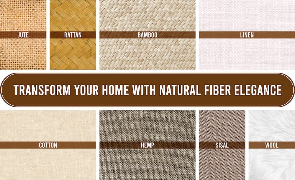Natural fiber materials for interior décor Natural fiber materials for interior décor