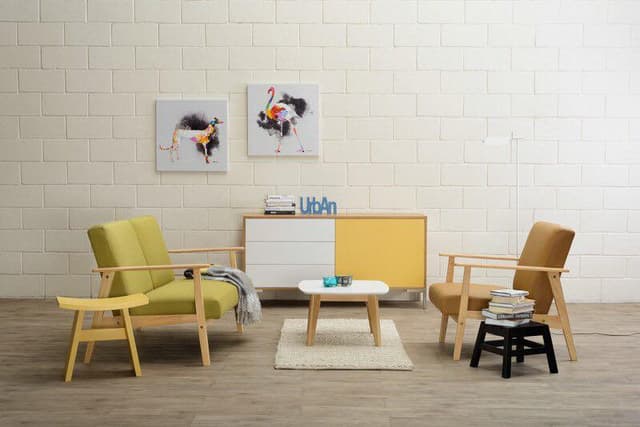 The Seating Space having 2-Seater Green Upholstered Sofa The Seating Space having 2-Seater Green Upholstered Sofa