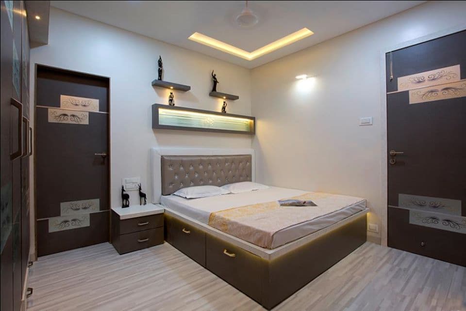This Bedroom has a Rectangular Wooden Bed This Bedroom has a Rectangular Wooden Bed