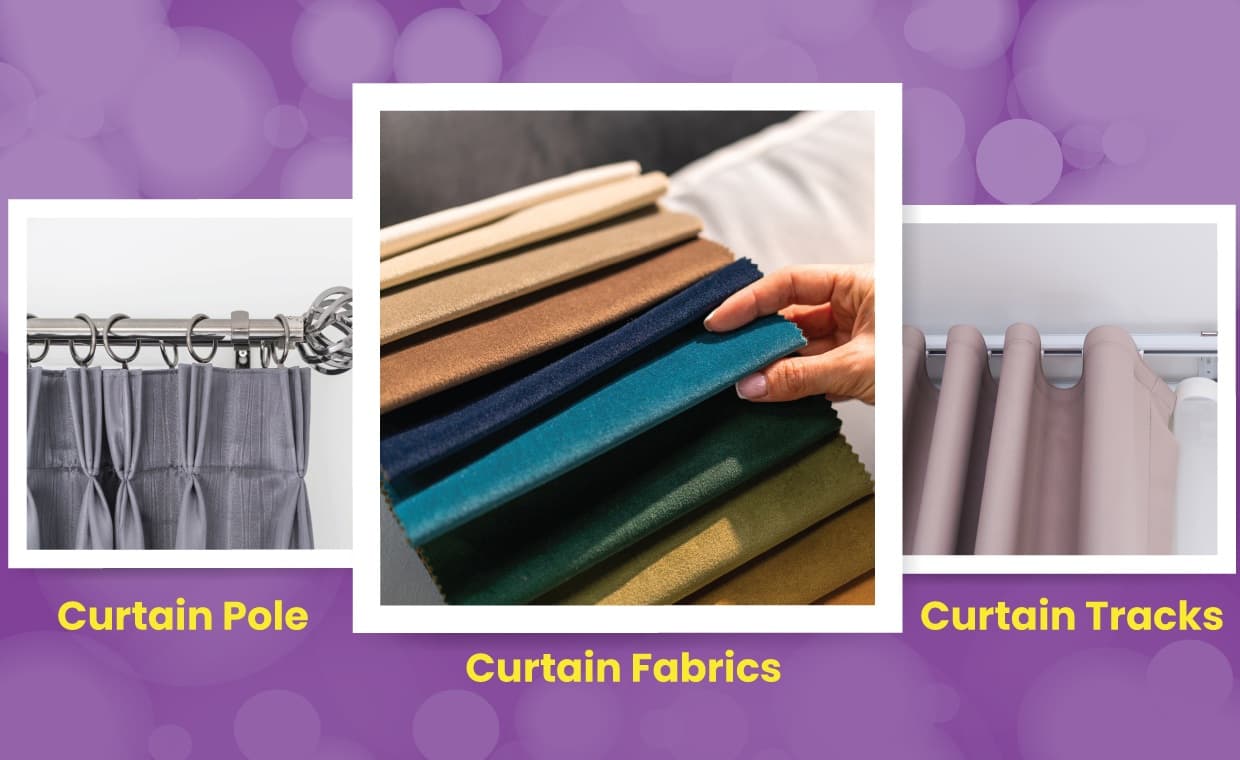 Buying curtain fabrics and poles Buying curtain fabrics and poles