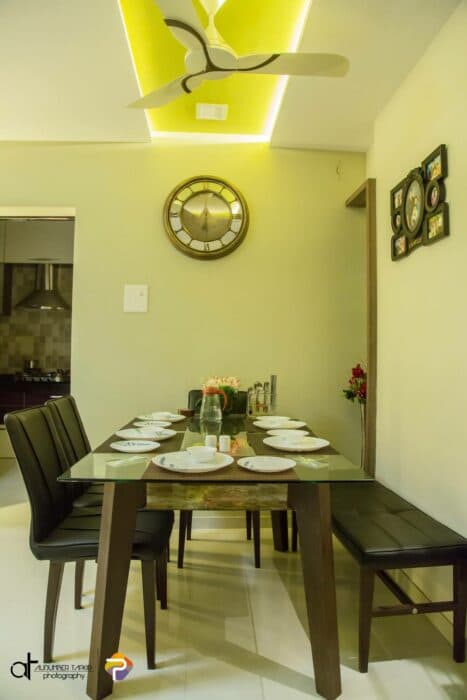 The Dining Room Consists of 6 Seater Rectangular Dining Table with Glass Top – 1 The Dining Room Consists of 6 Seater Rectangular Dining Table with Glass Top - 1
