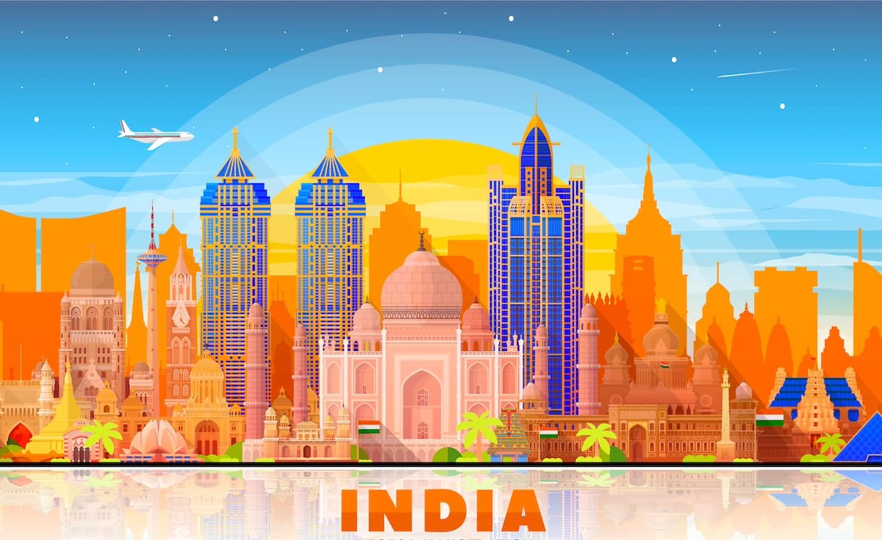 0101010008 – 01 – Indian Cities with Architectural Background Indian Cities with Architectural Background