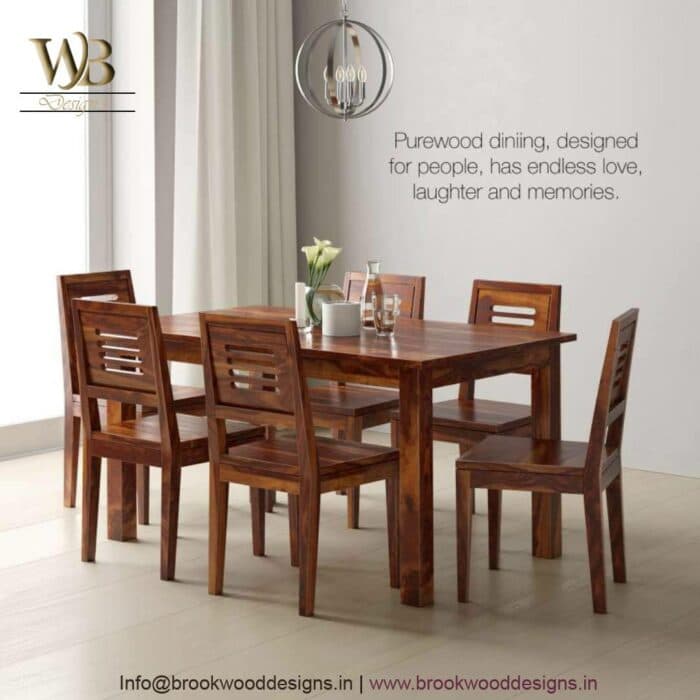 Simple, Elegant & Stylish 8 Seater Wooden Dining Table Dining Room - Table
