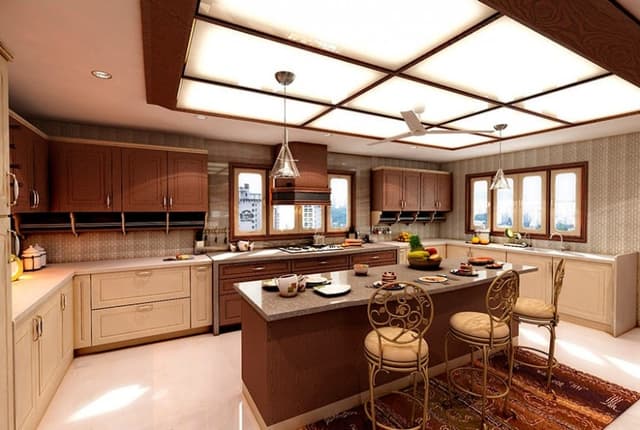 Beige & Brown Classical Style Kitchen Beige & Brown Classical Style Kitchen
