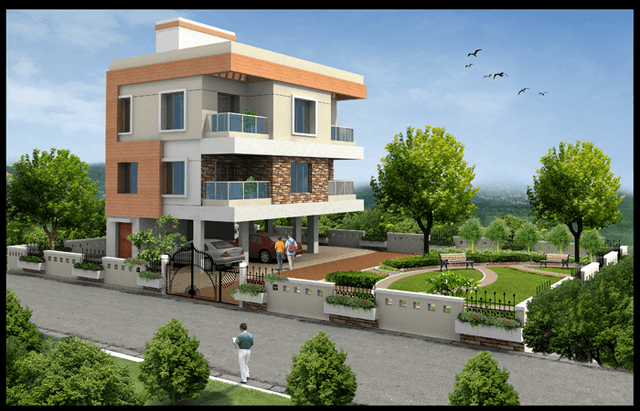 Exterior view of 3-Storeyed Residence Exterior view of 3-Storeyed Residence