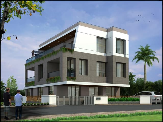 View of Three Storeyed Residence View of Three Storeyed Residence