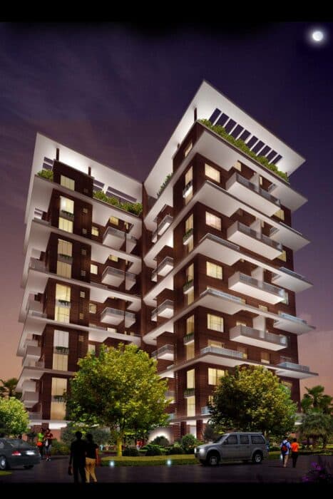 Exterior View of Juxtaposition of the Balcony Exterior View of Juxtaposition of the Balcony