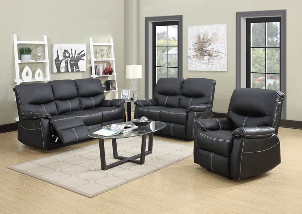 Leather Upholstered Recliner 3 Seater & 2 Seater Sofa Leather Upholstered Recliner 3 Seater & 2 Seater Sofa