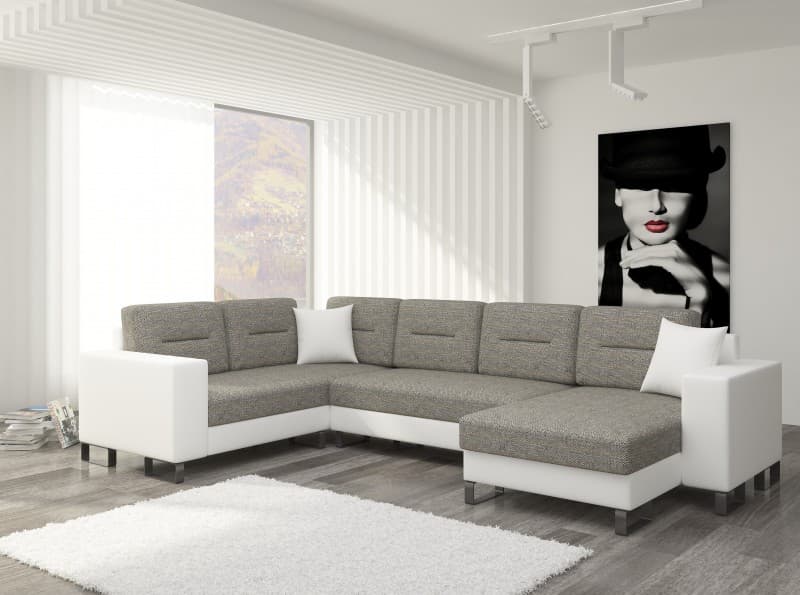White & Grey Sectional Sofa White & Grey Sectional Sofa