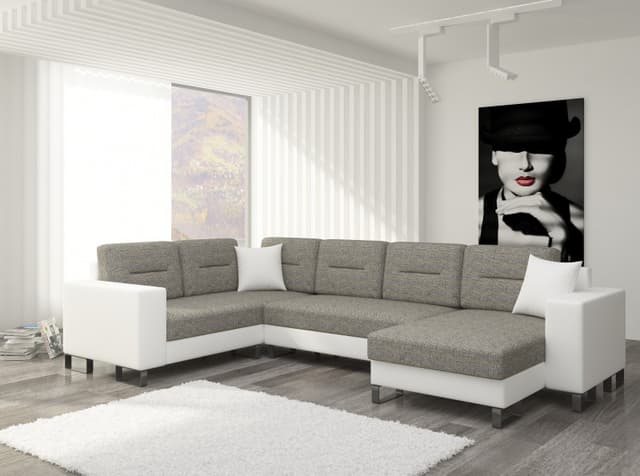 White & Grey Sectional Sofa White & Grey Sectional Sofa