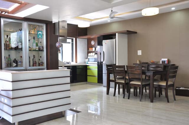 Modern Dining Area and a Stylish Bar Modern Dining Area and a Stylish Bar