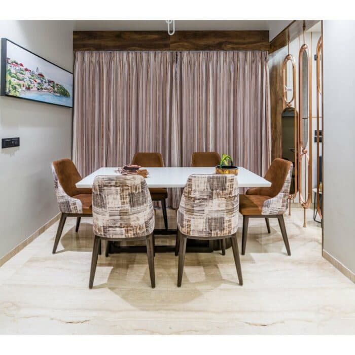 Modern Dining Area with Hues of Brown Modern Dining Area with Hues of Brown