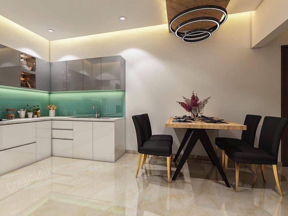 Wooden and Black Upholstered Dining Table and Chairs Wooden and Black Upholstered Dining Table and Chairs