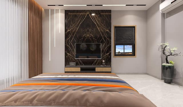 V Unit is Set Against a Decorative Backdrop V Unit is Set Against a Decorative Backdrop