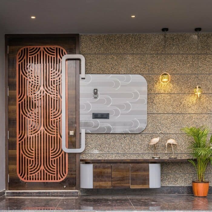 Modern and Sophisticated Foyer Captivates Modern and Sophisticated Foyer Captivates