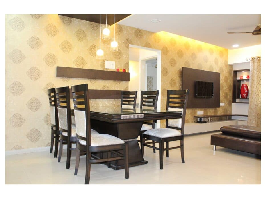 Modern Dining Room with a Rustic Touch Modern Dining Room with a Rustic Touch