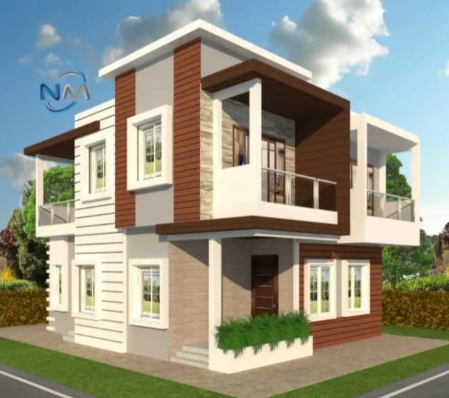 Modern Residential One Plus Two House Modern Residential One Plus Two House