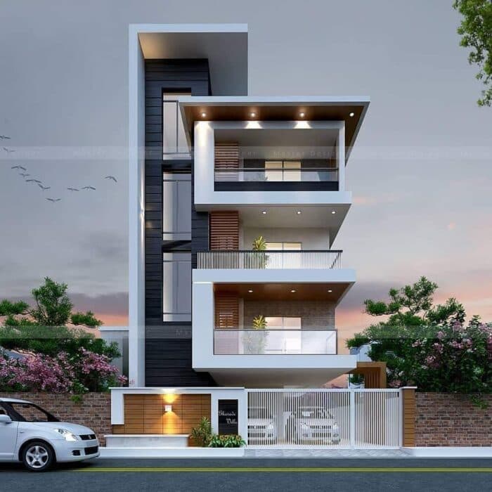Modern Three Storey Residential Building Modern Three Storey Residential Building