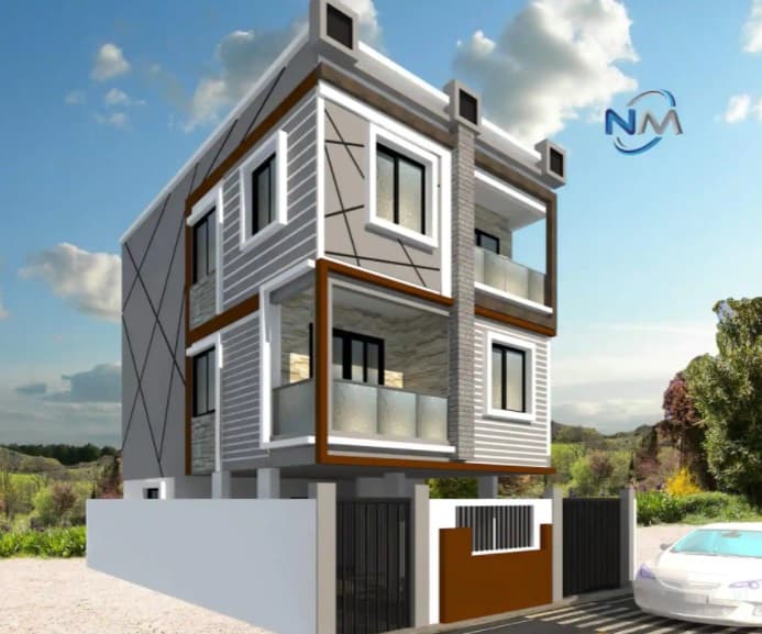 Contemporary Three-Floored Building Contemporary Three-Floored Building