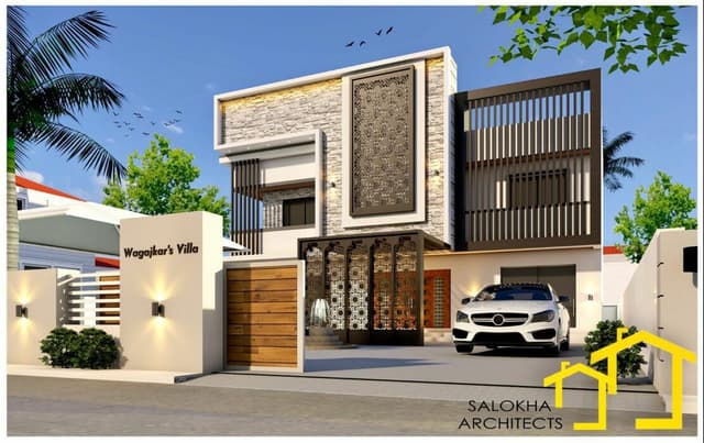 Two-Story Residential Building with a Modern Architectural Design Two-Story Residential Building with a Modern Architectural Design