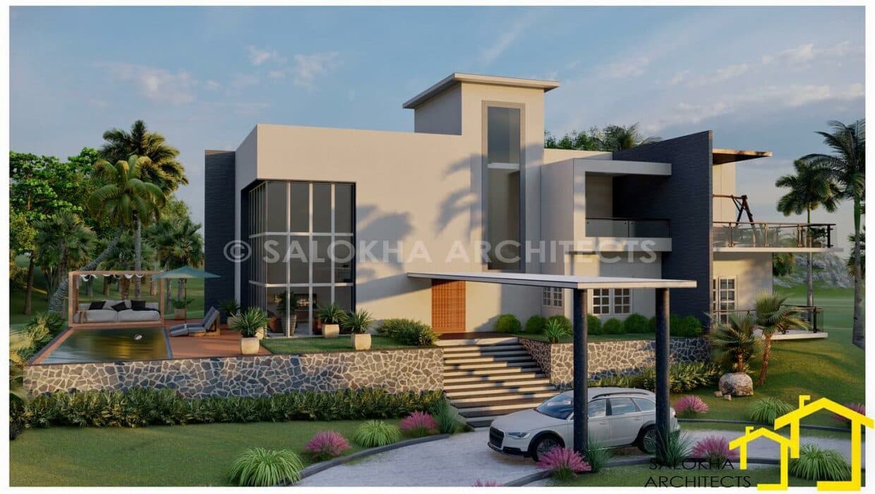 Modern Two-Story Bunglow with a Minimalist Design Modern Two-Story Bunglow with a Minimalist Design