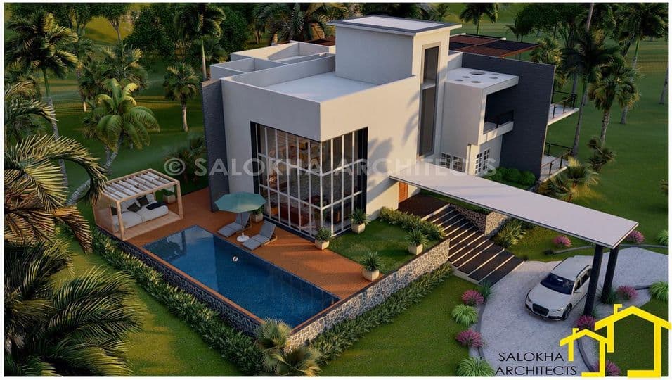 Modern Two-Story Bunglow with a Minimalist Design Modern Two-Story Bunglow with a Minimalist Design