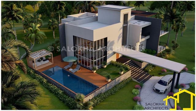 Modern Two-Story Bunglow with a Minimalist Design Modern Two-Story Bunglow with a Minimalist Design