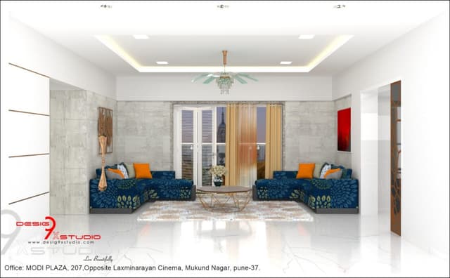 Modern Living Room Featuring White Marble Flooring Modern Living Room Featuring White Marble Flooring