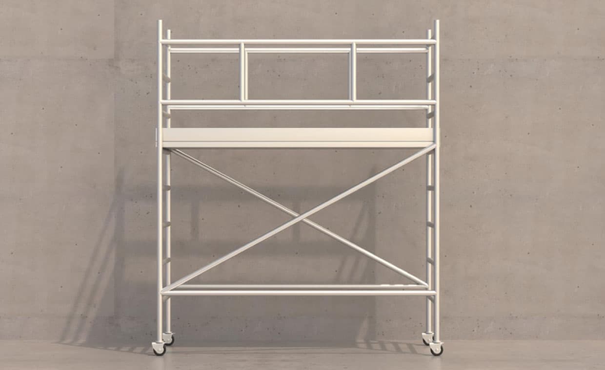 Methods of Connecting a Mobile Scaffold to Building Methods of Connecting a Mobile Scaffold to Building