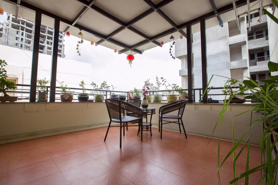 Beautifully Designed Balcony with an Open yet Cosy Ambiance Beautifully Designed Balcony with an Open yet Cosy Ambiance