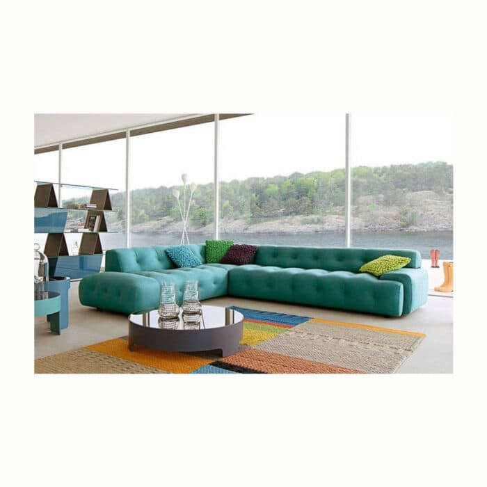 Modern Living Room with a Large L-Shaped Couch Modern Living Room with a Large L-Shaped Couch